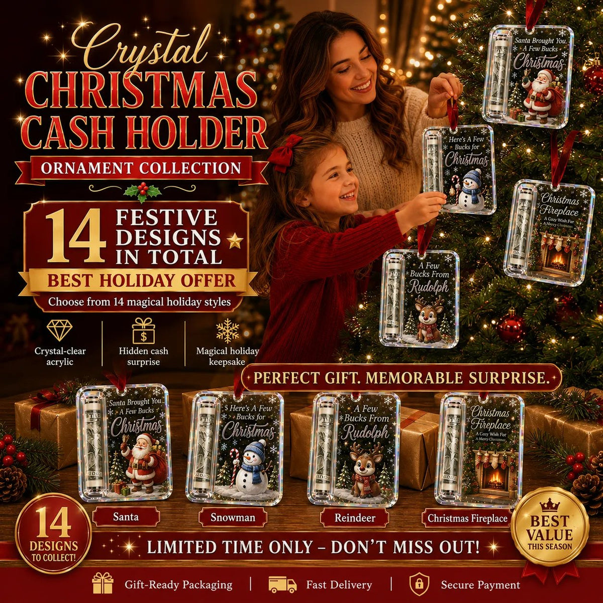 🔥Dernier jour pour profiter de remises exceptionnelles ! – ✨🎄Ornement porte-cadeau de Noël