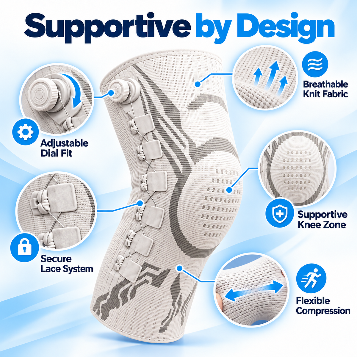 Adjustable Knee Support Brace – Compression & Stability for Everyday Movement