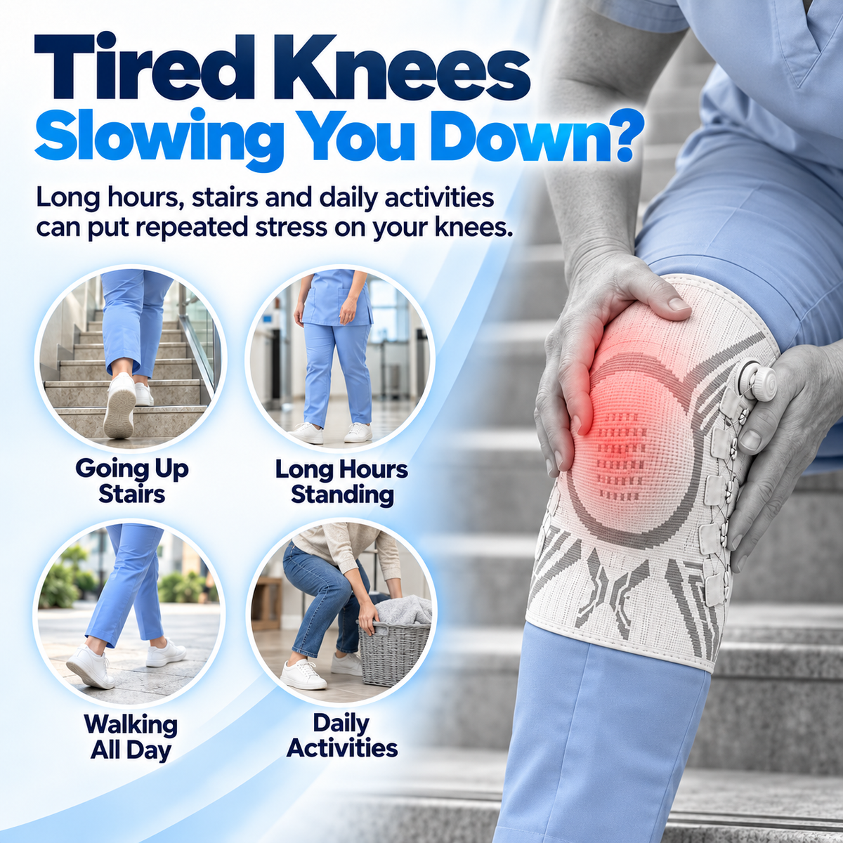 Adjustable Knee Support Brace – Compression & Stability for Everyday Movement